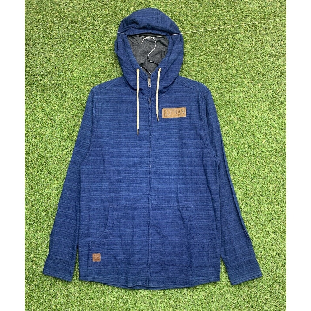 Kavu Sweatshirt Mens Small Hiking Full Zip Up Hooded Striped Outdoor Hoodie